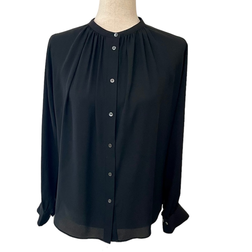 Babaton ARITZIA Black Minimalist Oversized Blouse